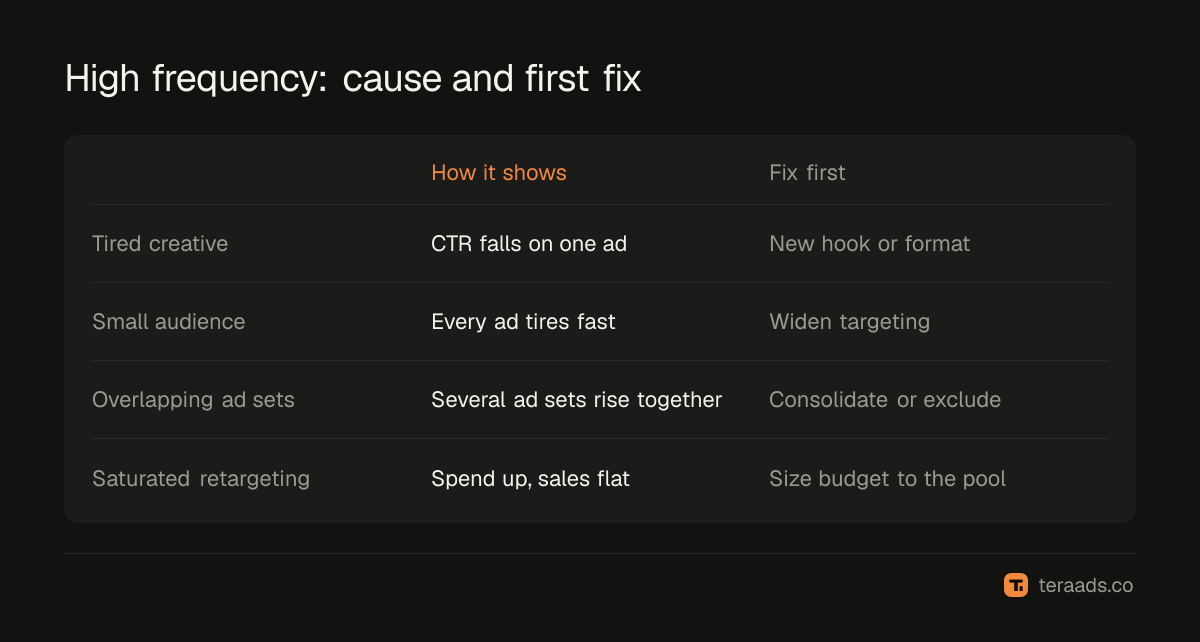 What usually fixes high frequency, by cause